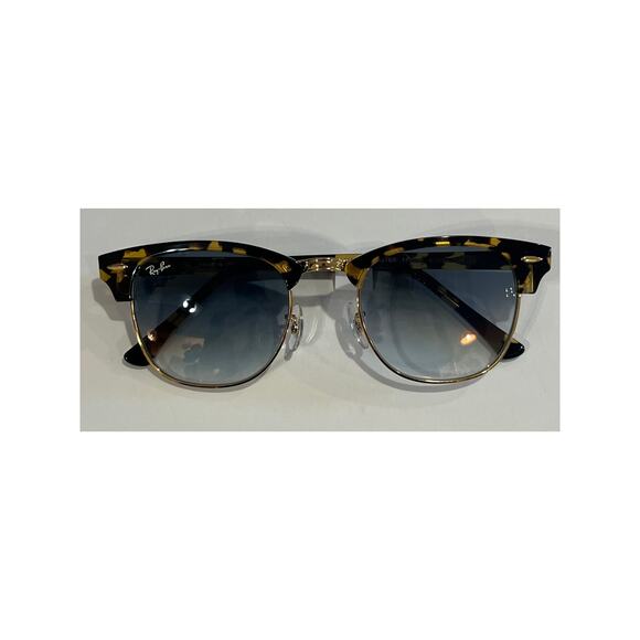 Ray-Ban Clubmaster Tortoise Frames with Blue Gradient Lenses - Brand New main image 6